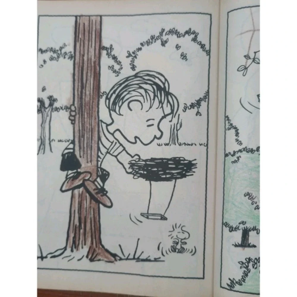 SNOOPY & FRIENDS COLORING BOOK GIANT‎ GOLDEN BOOK 3143 SCHULZ 1987 PEANUTS.